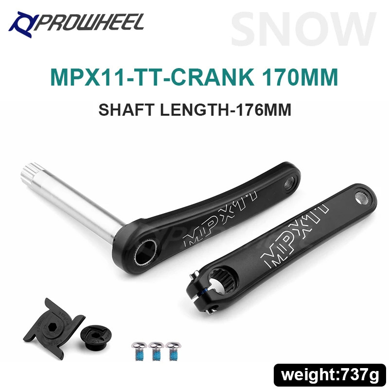 170mm Snow Bike Crankset Axis 176/192mm Fat Tire Cranks Arm with Bottom Bracket