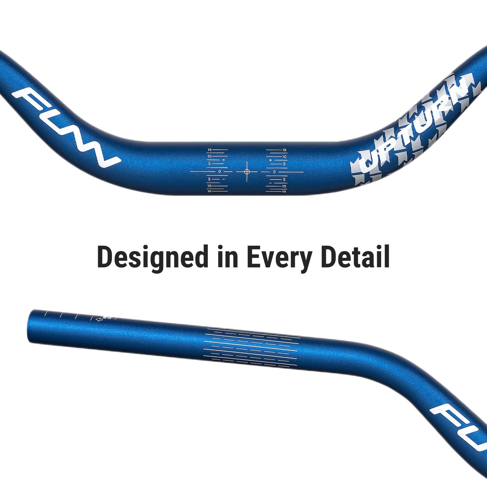 Funn Upturn High-Rise Mountain Bike Handlebar with Bar Clamp 31.8mm and Width…