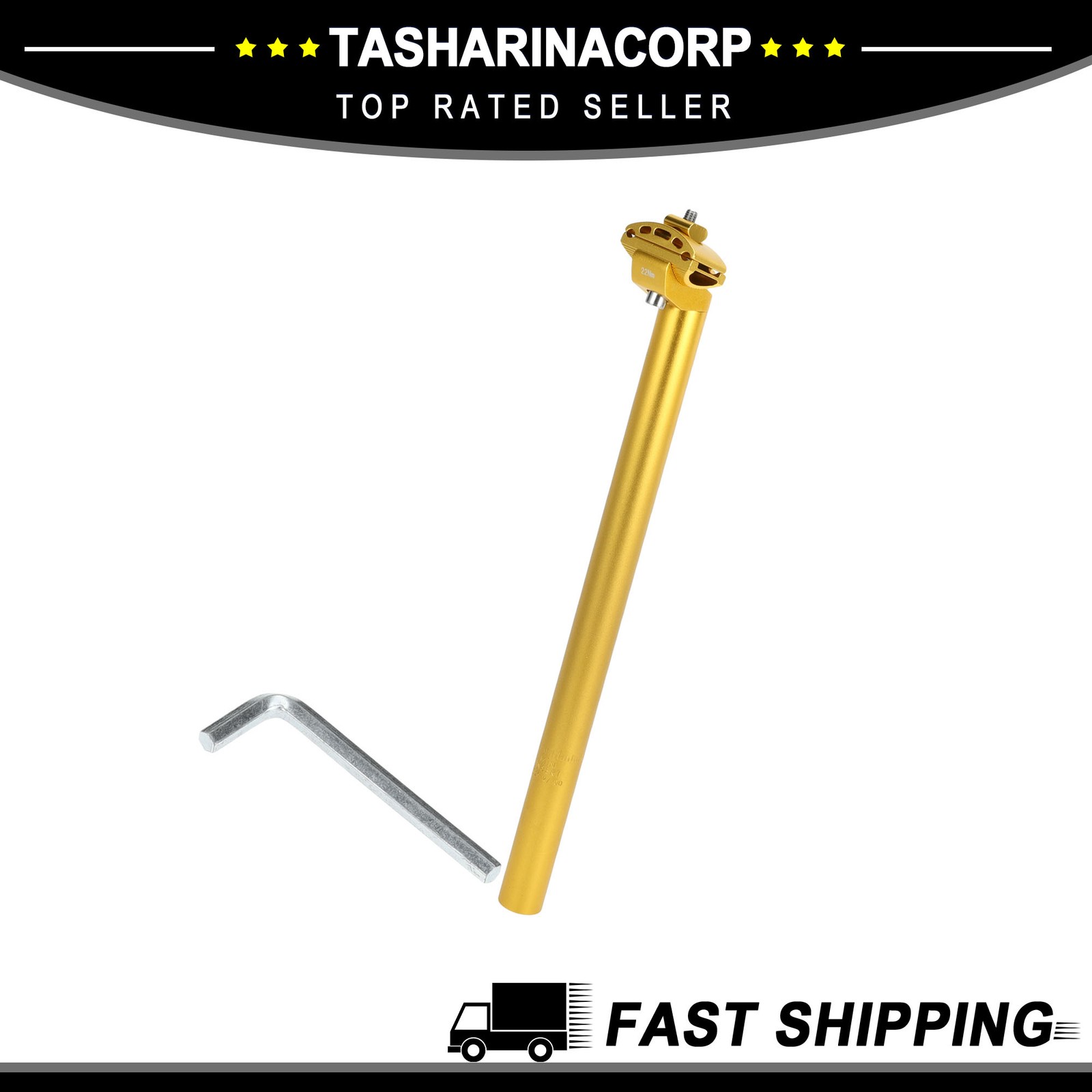 Bike Seat Post 27.2x400mm Extra Long Adjustable Angle Aluminum Alloy
