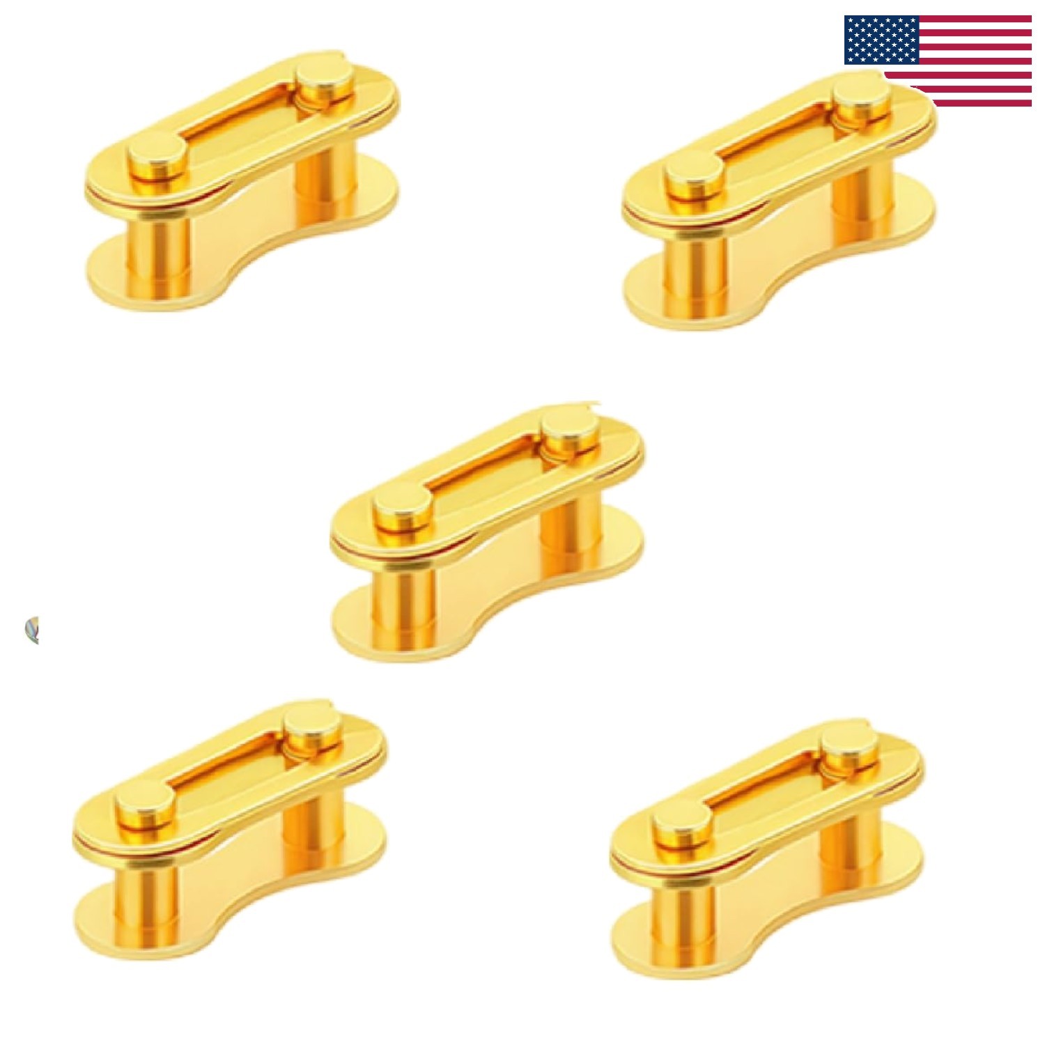 Durable Bike Chain Quick Missing Links – 5 Pairs in Silver, Gold & Rainbow