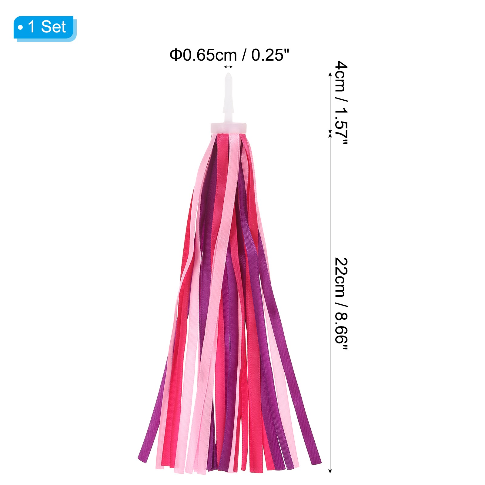 Bike Streamers Scooter Handlebar Tassels Grips Ribbon Pink Purple