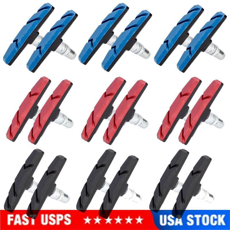 1/2/3 Pairs High Grade Cycling Bicycle Bike V Brake Pads 70mm Shoes Pads Colors