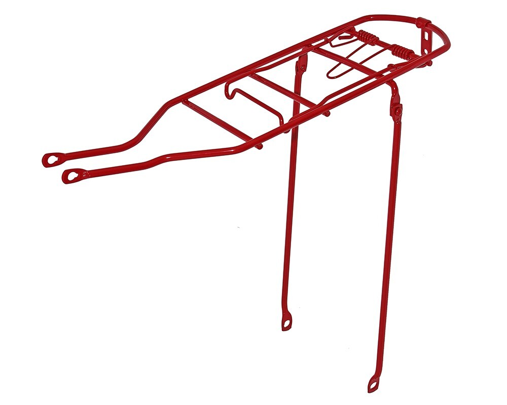 VINTAGE BICYCLE RED CARRlER REAR RACK CRUISER ROAD CITY BMX OLD-SCHOOL BIKE.