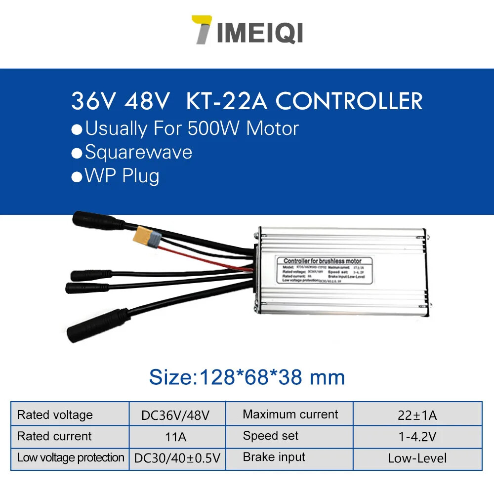 E-bike 36V 48V Sinewave Controller 500W 22A For E-bike Motor Conversion Kit
