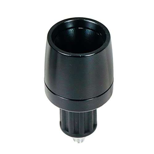 2 Pcs Motorcycles Conical Aluminum Handlebar End 1.2in (Dia)x 1.2in (L) Black