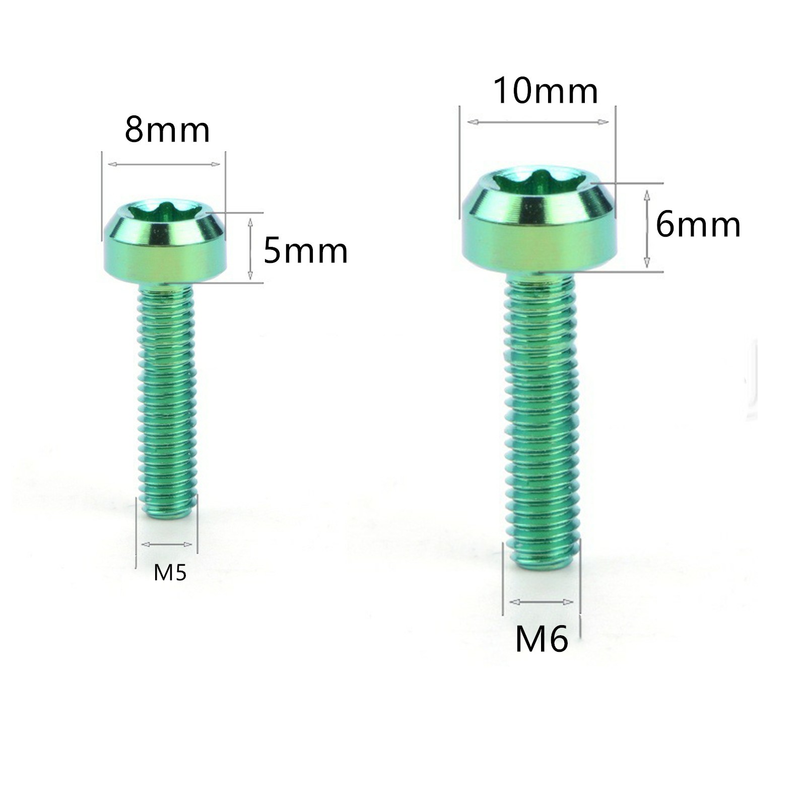 Titanium Bolt M5/M6x10 15 20 25 30 35 40 50 60 70 80mm Chamfered Head Torx Screw