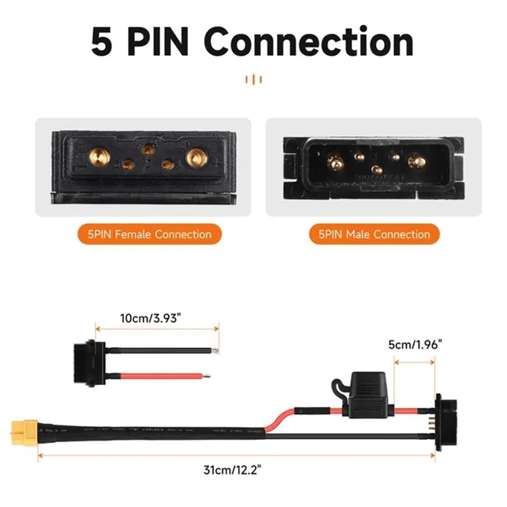 for Hailong Battery Power Box Discharge Connector Plug 5 Pin 6 Pins Battery Base