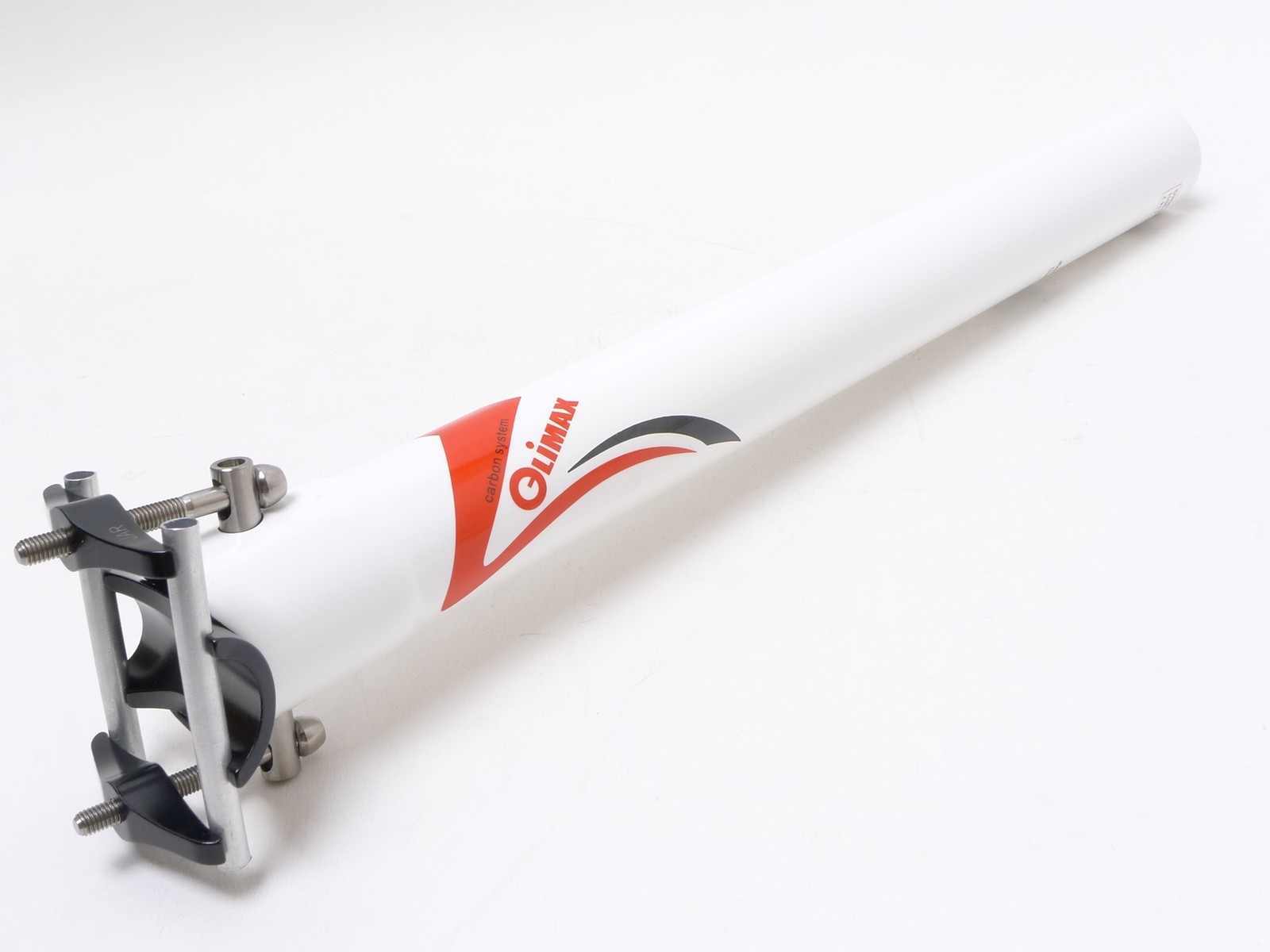 145g,34.9x350mm Climax SP02B UD gloss carbon Seatpost Ti Hardware Road MTB White