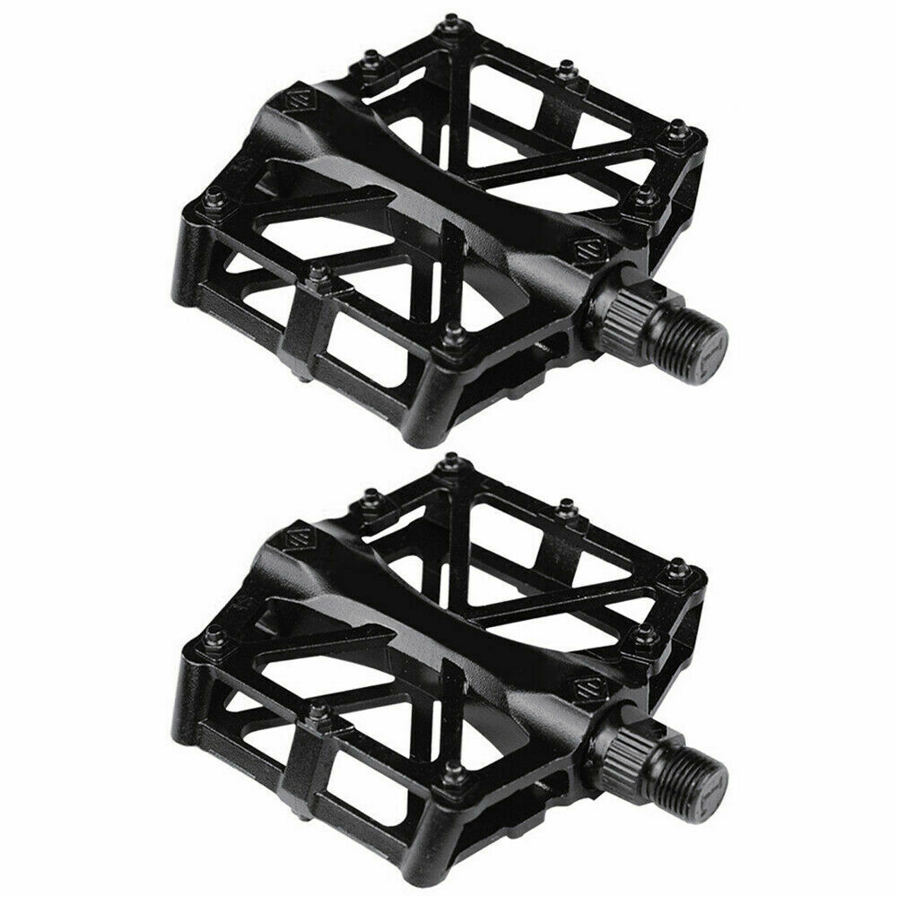 A Pair Road Mountain Bike Pedals Flat Aluminum Sealed Bearing 9/16″ For MTB BMX