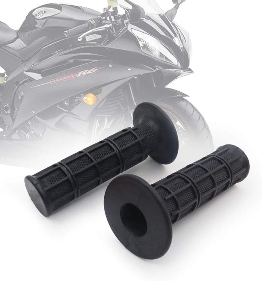 22mm 7/8″ Universal Motorcycle Anti-Slip Rubber Handlebar Grips f Color: Black