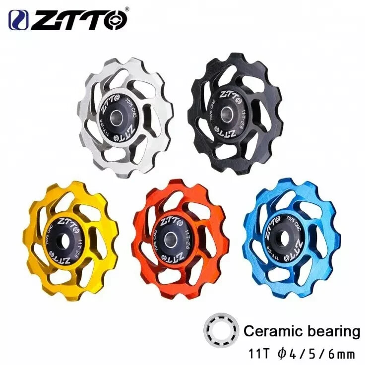 Rear Derailleur Wheel Ceramic Bearing Jockey Pulley Guide Roller Road MTB ZTTO