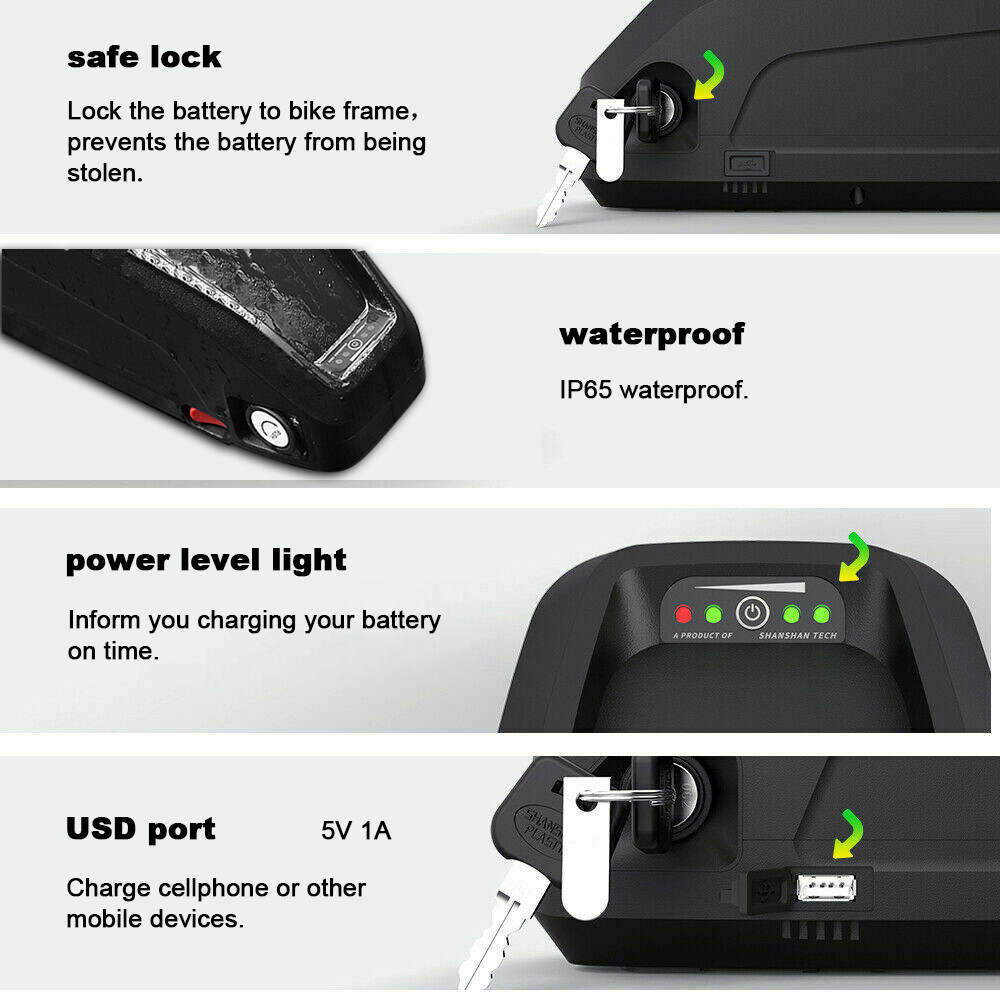 48V 20Ah Hailong E-Bike Battery 36V 48V 52V 18650 li-ion Cell for 0-1500W Motor