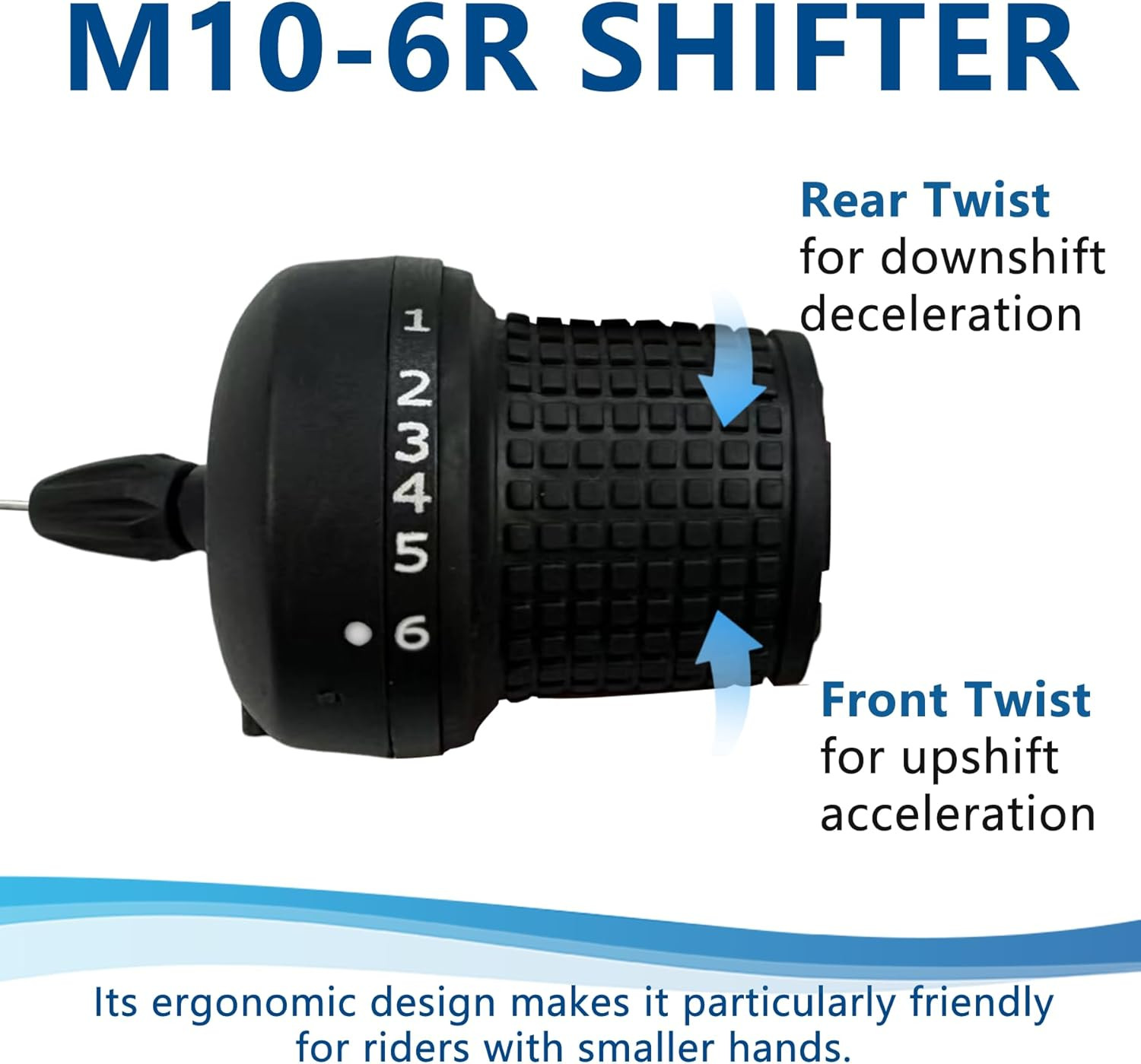 Bicycle 18 Speed Shifter Twist Shifter Lever 3X6 Speed Grip Shift Left and Right