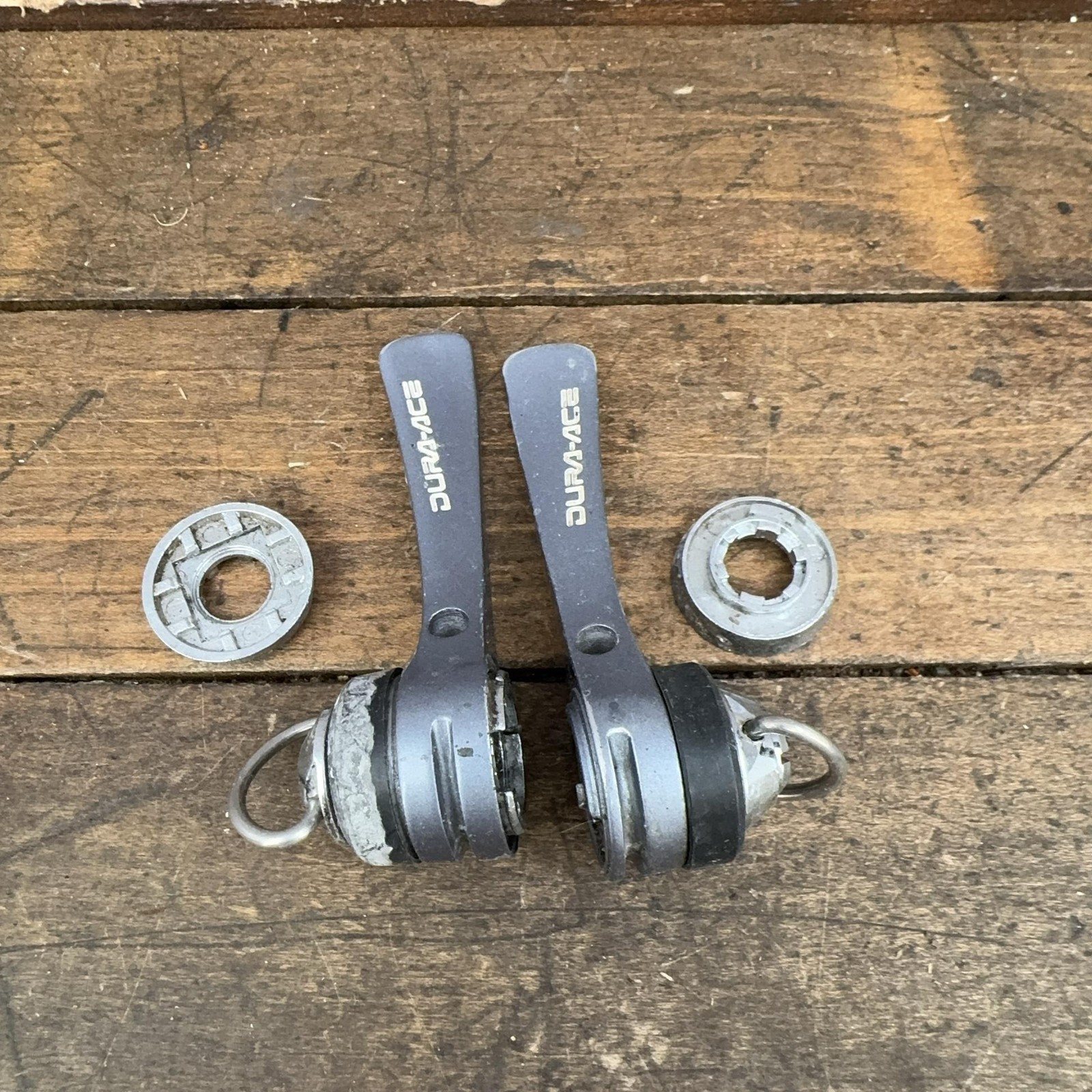Vintage Shimano Dura-Ace Shifter Set SL-7401 7s PARTS Friction SIS