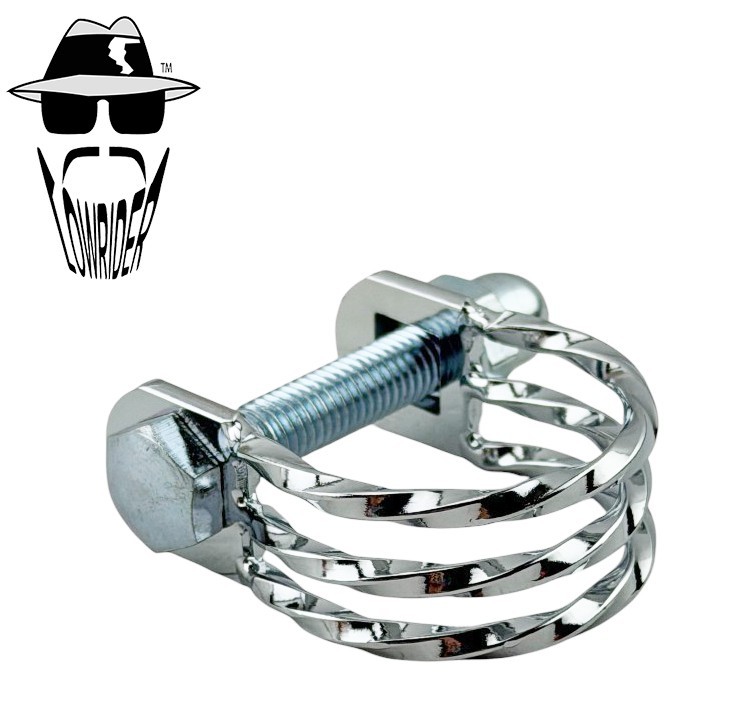 ORIGINAL LOWRIDER Triple Twist Seatpost Clamp 28.6mm Chrome Fits 25.4mm Seatpost
