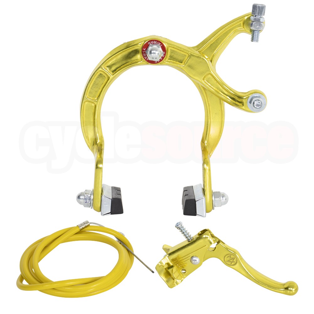 ENIX BMX Brake FRONT & REAR SET Alloy GOLD Bike Bicycle Caliper Cable Lever