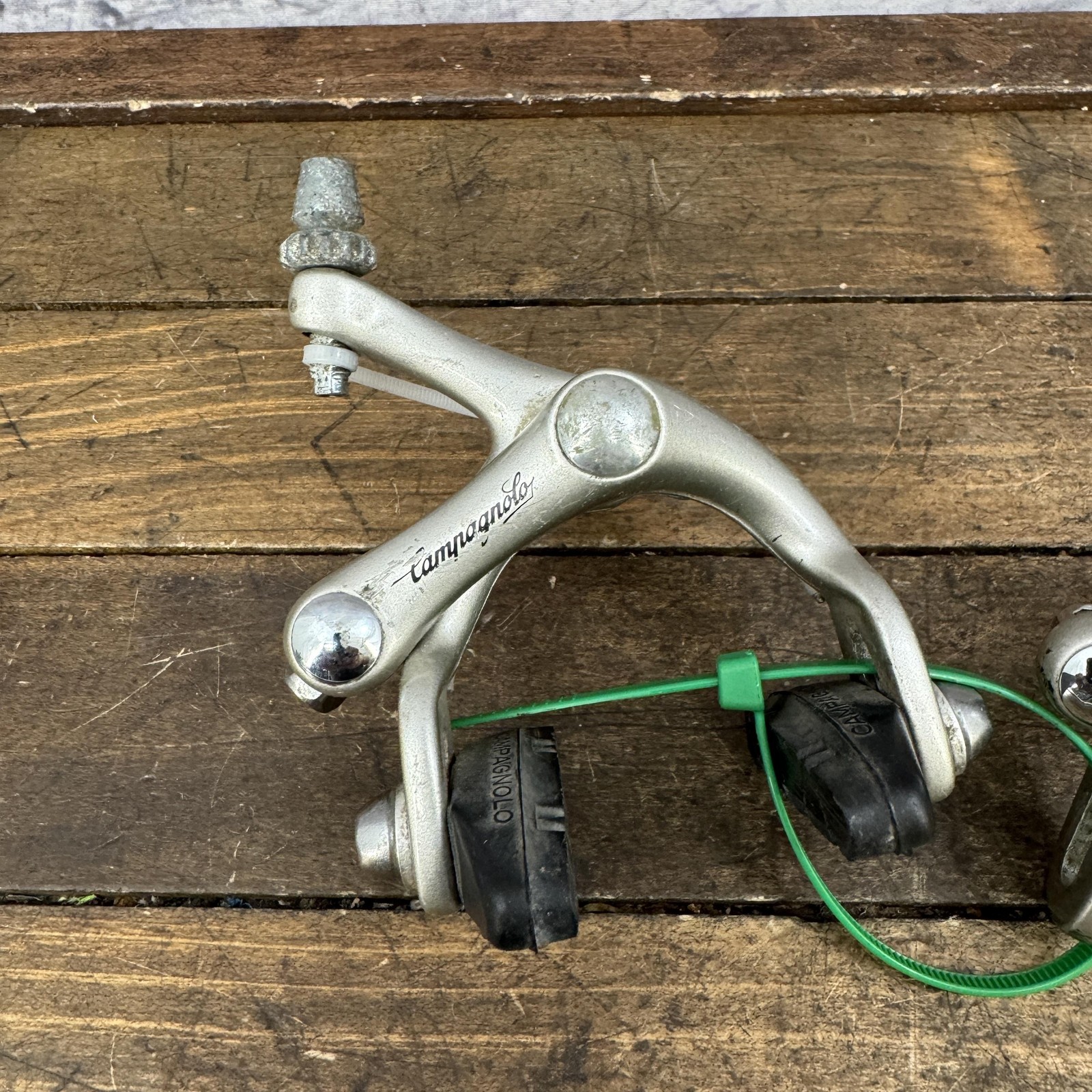 Vintage Campagnolo Caliper Brakes Set Silver F/R Road Racing Bike Side Pull 90s