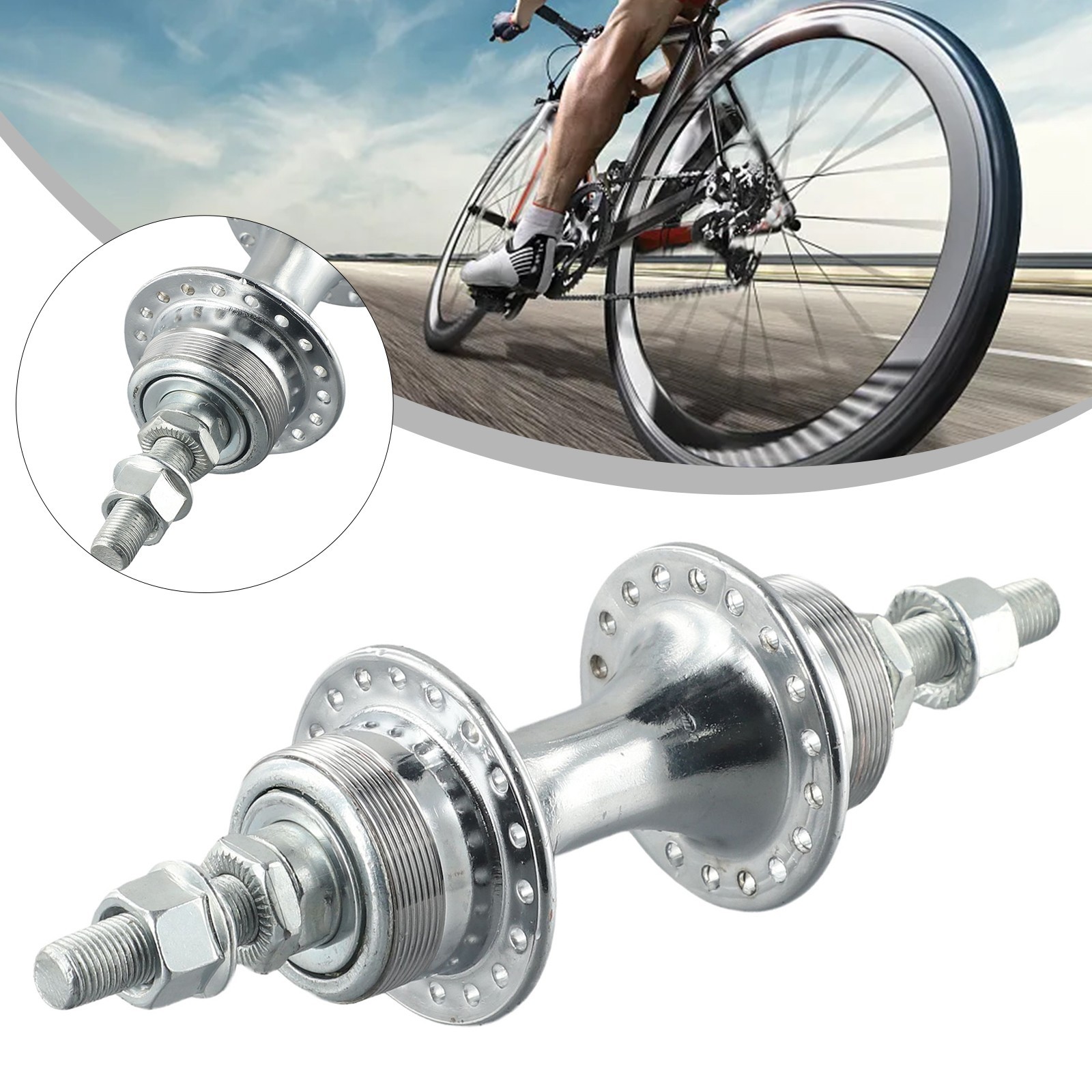 Brand New 1pc 36 Hole Bike Hub Bicycle Kits Iron Steel Rear 130MM Rear Drum 340g