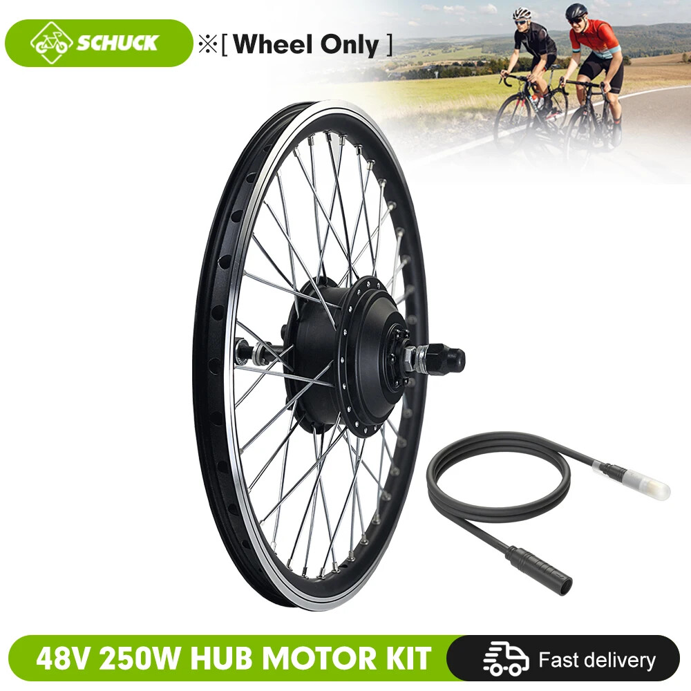 36V 48V 250W Electric Bike Brushless Rear Hub Motor Conversion Kit 16-29″ 700C