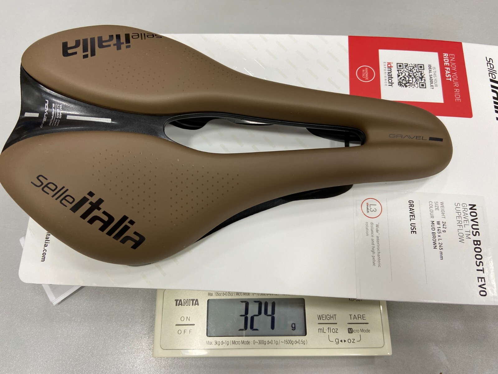 Selle Italia Novus Evo Boost Gravel TM Superflow L3 (145x245mm) Saddle Mud Brown