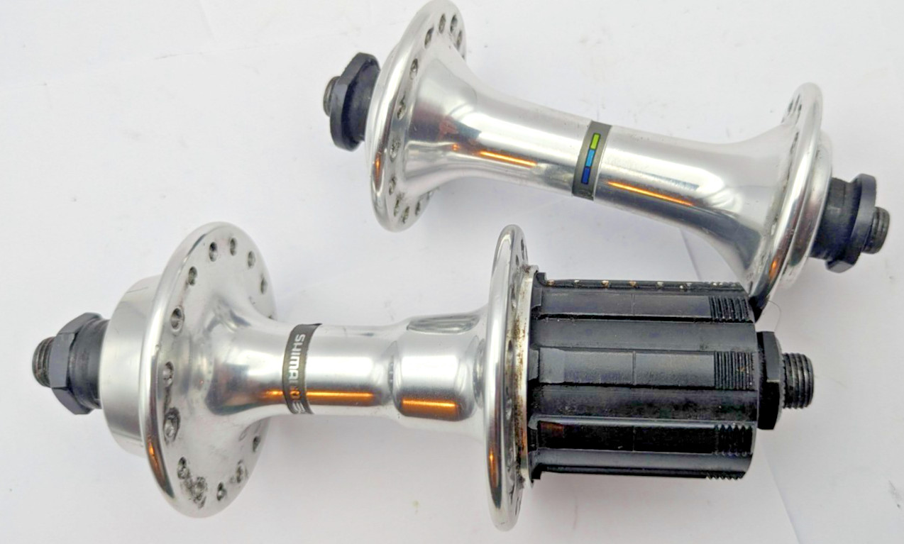 SHIMANO 600 TRI COLOR ULTEGRA FH-6402 HB-6400 HUBSET 32 hole 100/130mm HUBS PAIR
