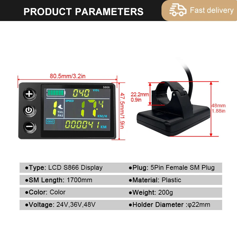 15 35A Electric Bike Sinewave Controller 250-1500W Brushless Motor LCD Display