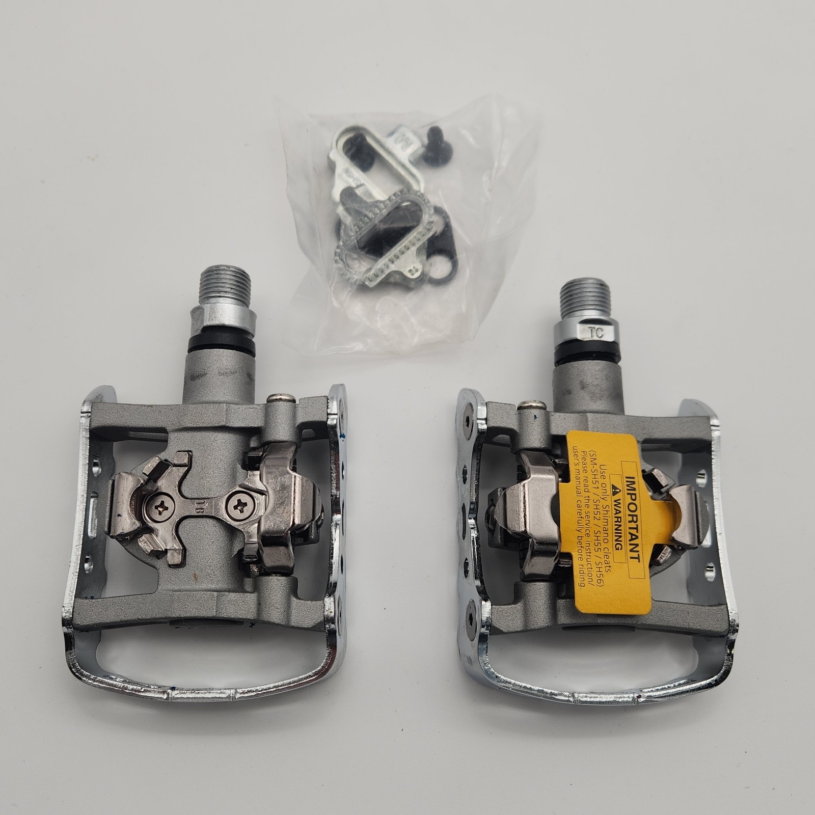 Shimano PD-M324 Clipless Bicycle Pedals Multi-Purpose Silver OPEN PACKAGE