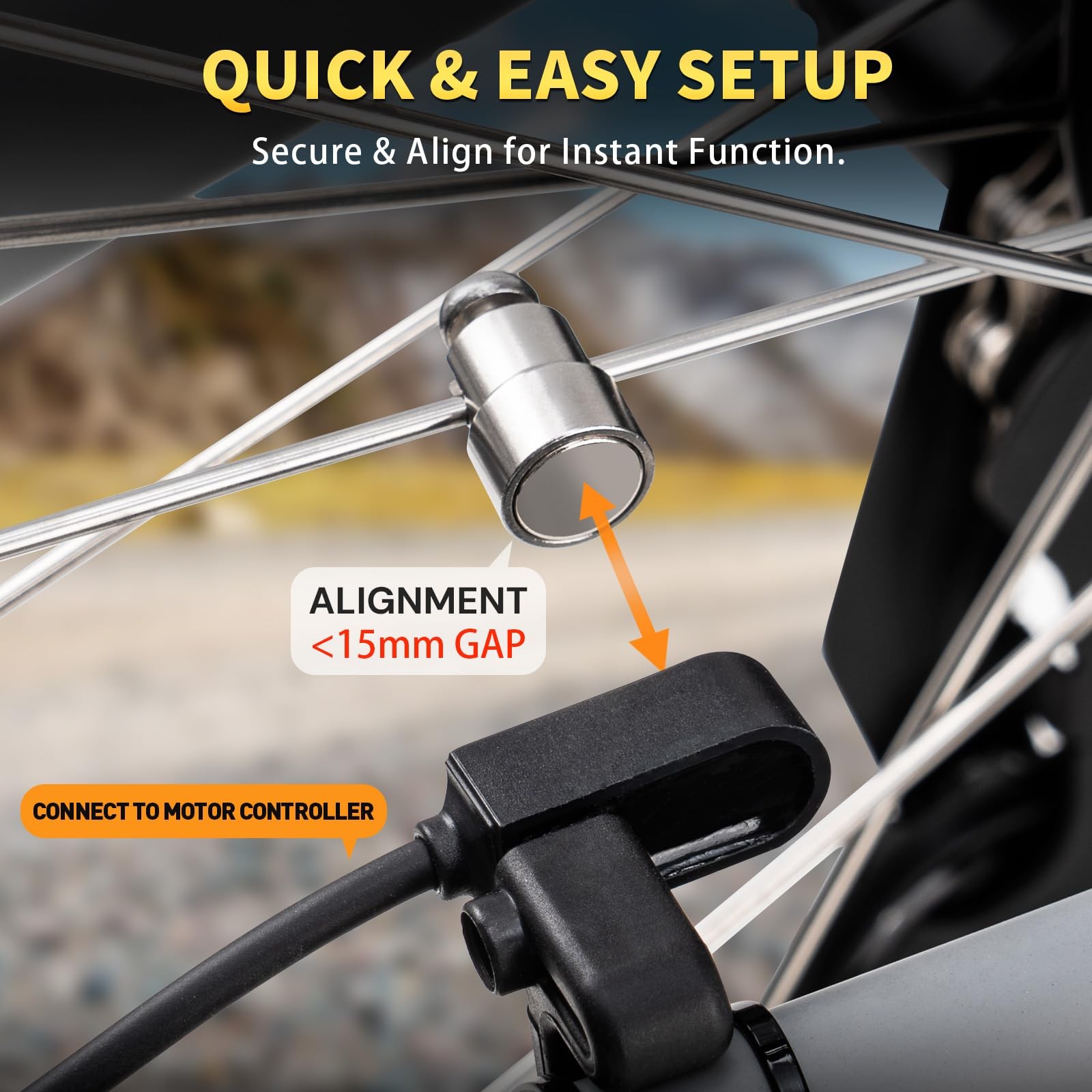 Speed Sensor for Bafang CAN-BUS eBikes For BBS01/02/03 Mid Kits,5 Pin Connector
