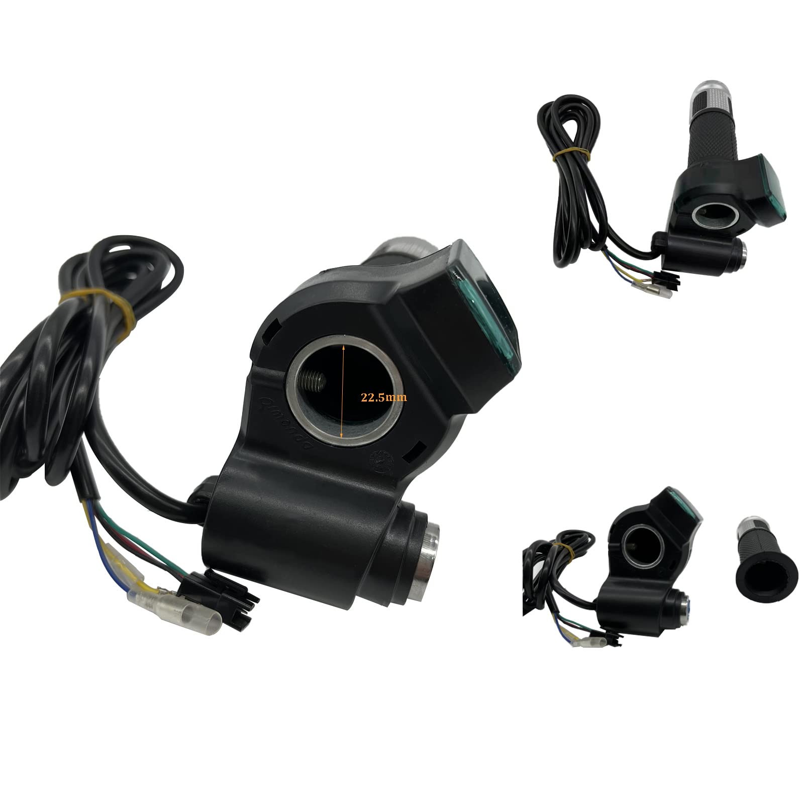 1 Pair EBike Throttle Grip, Universal Electric Bicycle Scooter Twist Handlebar