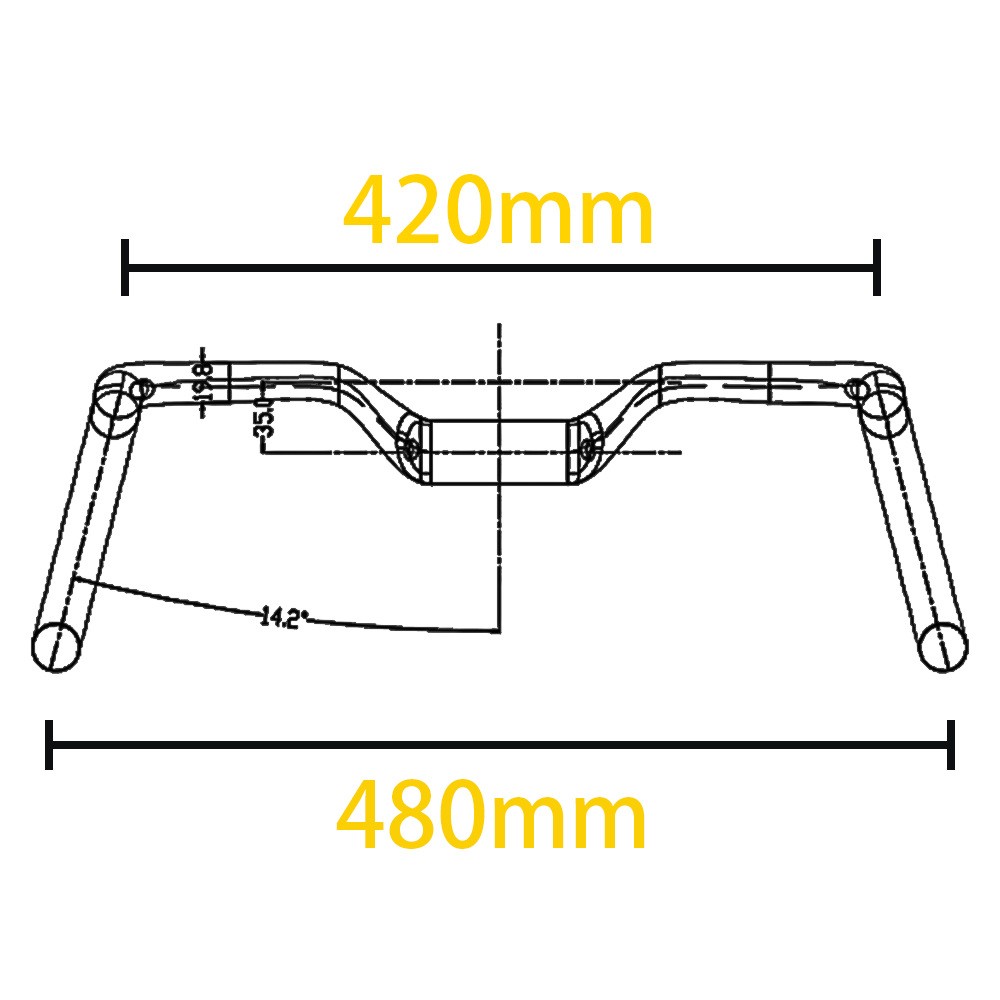 Carbon Fiber Road Bike Handlebar Rise 35mm Bicycle Aero Drop Bar 31.8*340-480mm