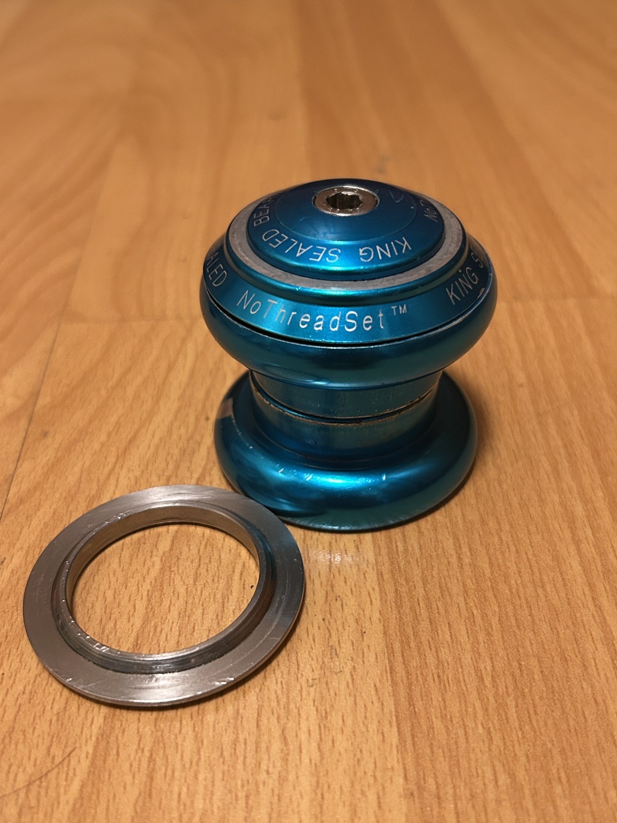 Vintage Early 1990’s Chris King TURQUOISE 1-1/8″ NO LOGO Headset RARE 90s MTB 👀