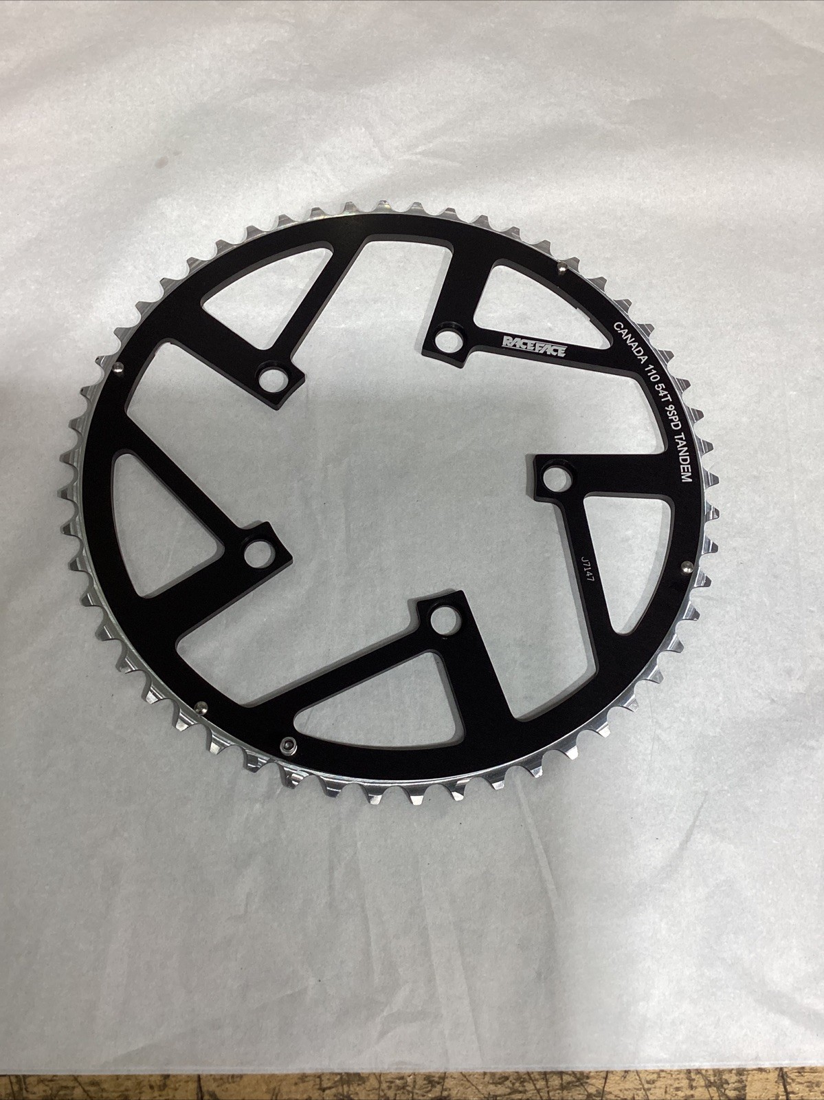 Race Face. 54T. Chainring 110 9spd Black Canada lightly VGC