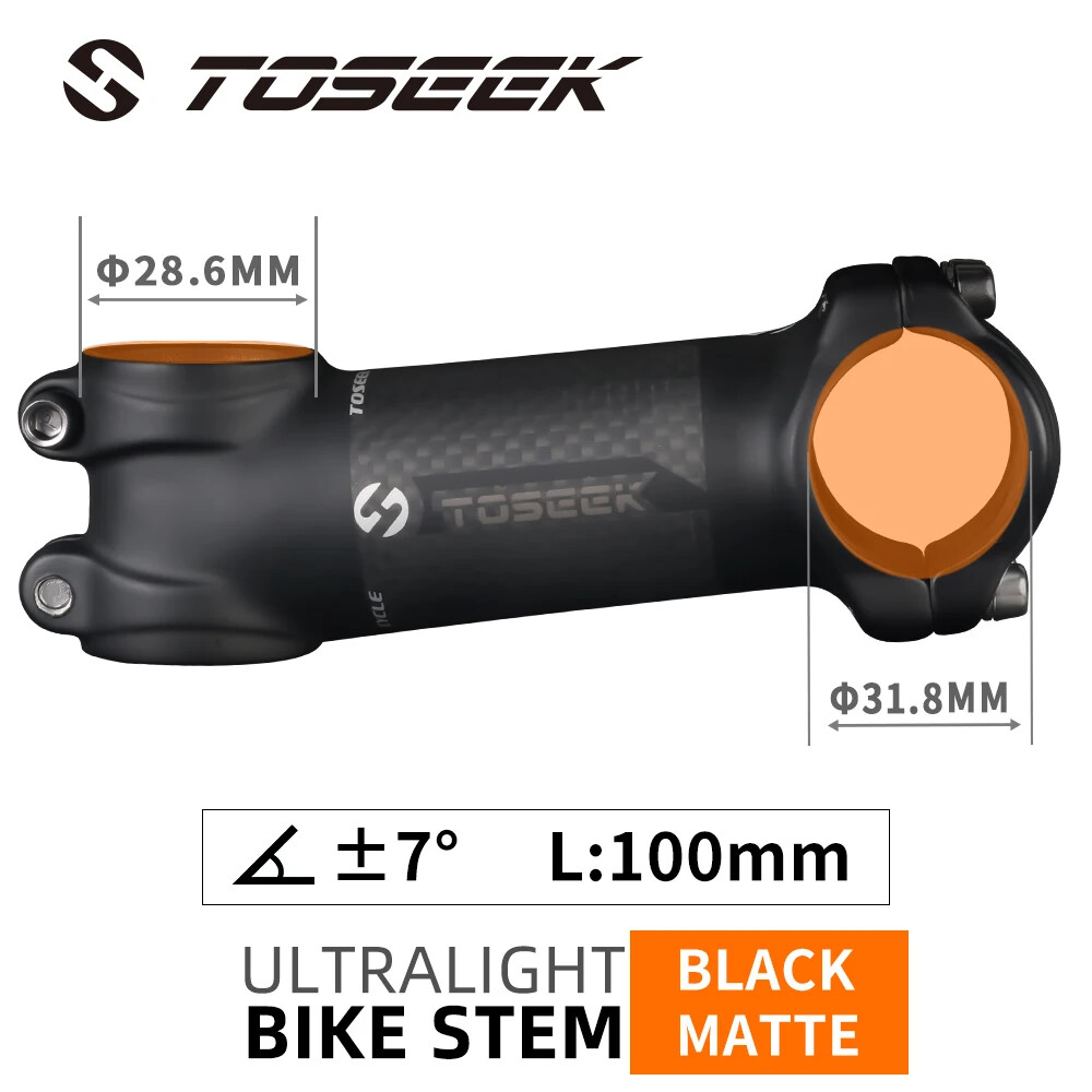 Carbon Stem 70/90/100mm Bike Power Handlebar Stem 7 Degree 31.8mm MTB Bike Stem