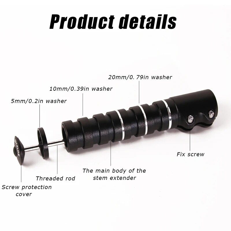 Bicycle Handlebar Front Fork Stem Riser Extender 70/115/180/210mm Extension Head