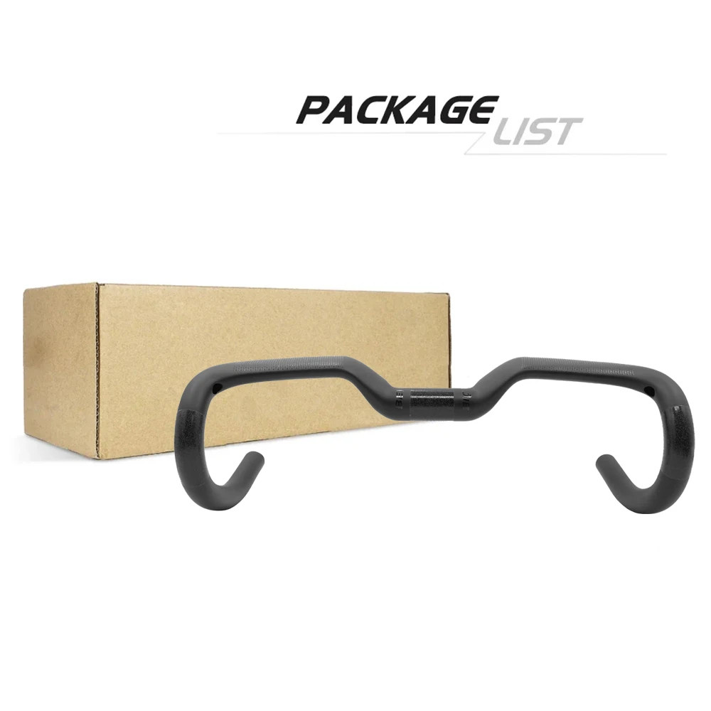 30mm Rise Carbon Fiber Gravel Road Bike Handlebar 400-440mm Internal Cable