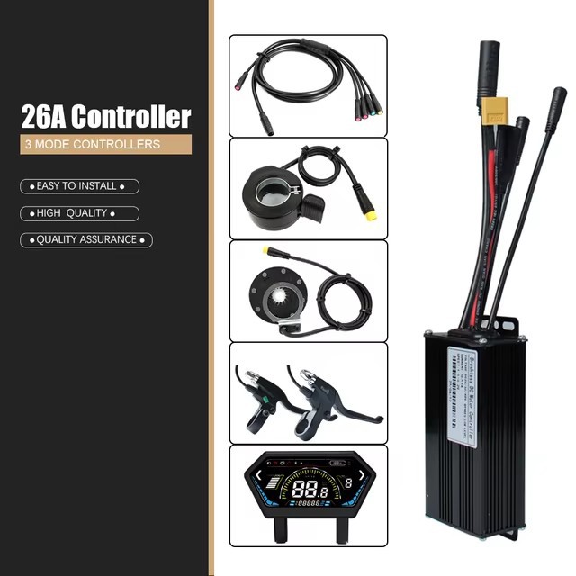 E-bike Electric Bicycle Controller 12V/24V/36V/48V/60V/72V 17A/26A/30A 250-1000W