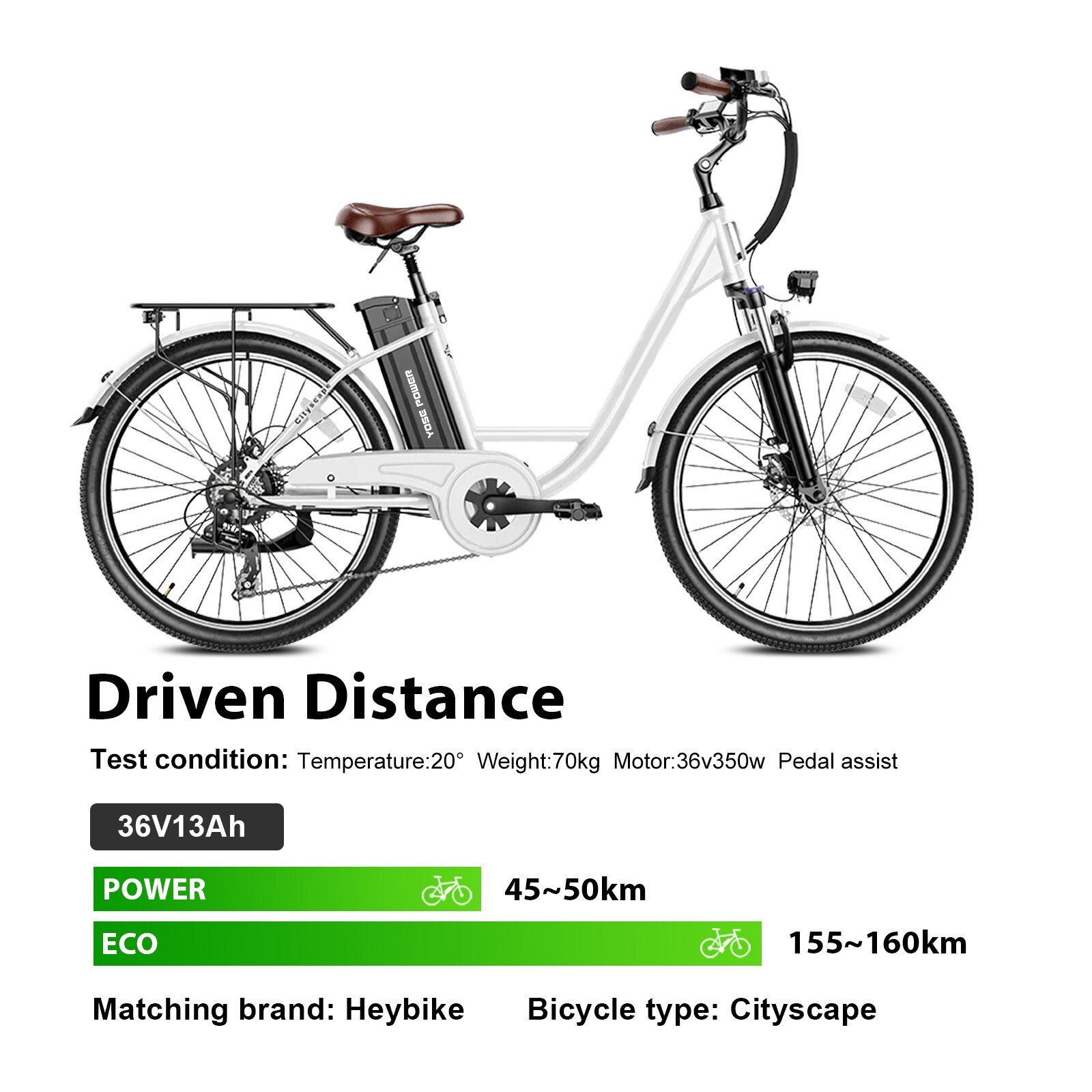 Heybike Ebike Battery 36V 48V 13Ah Cityscape Mars E bike Battery Replacement