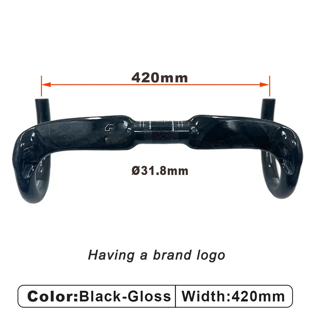 Road Bike Carbon Handlebar Breaking The Wind Bend Handle 31.8*400/420/440mm