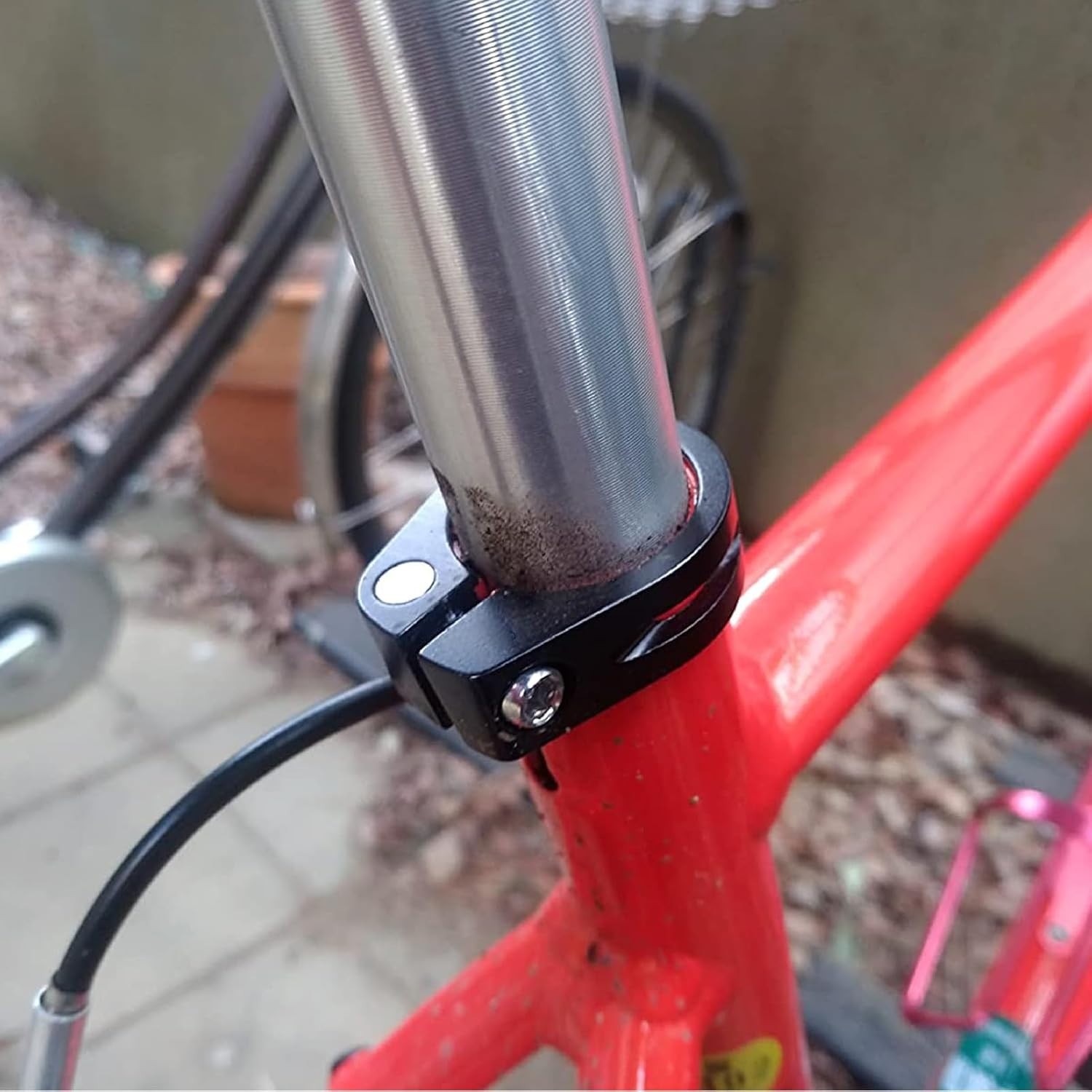 Bike Seatpost Clamp Quick Release Aluminum Alloy Tightener Clip 28.6/31.8/34.9mm
