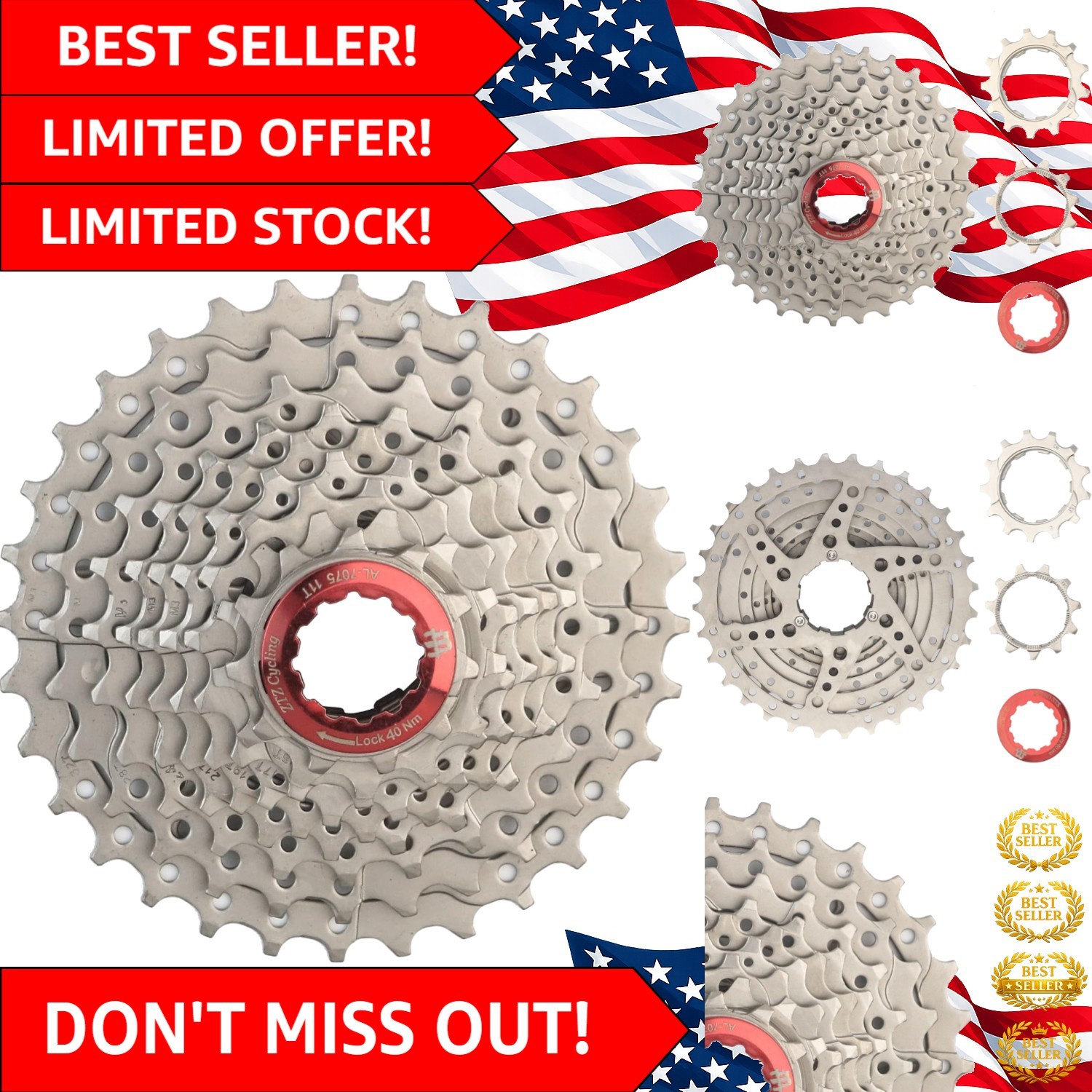 Ultralight 11-Speed Mountain Bike Cassette for Shimano/SRAM – Easy Installation