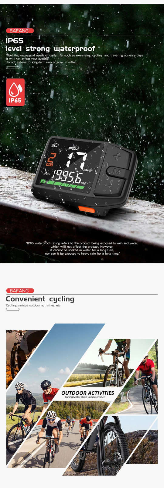 Electric Bike UART Display Color LCD DZ41 for BBS01 BBS02B BBSHD Mid Drive Motor