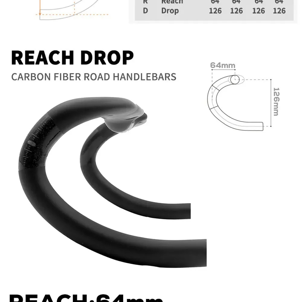 Aero Carbon Road Bike Drop Bar Full Internal Routing 5 Degree Flare 31.8mm Clamp