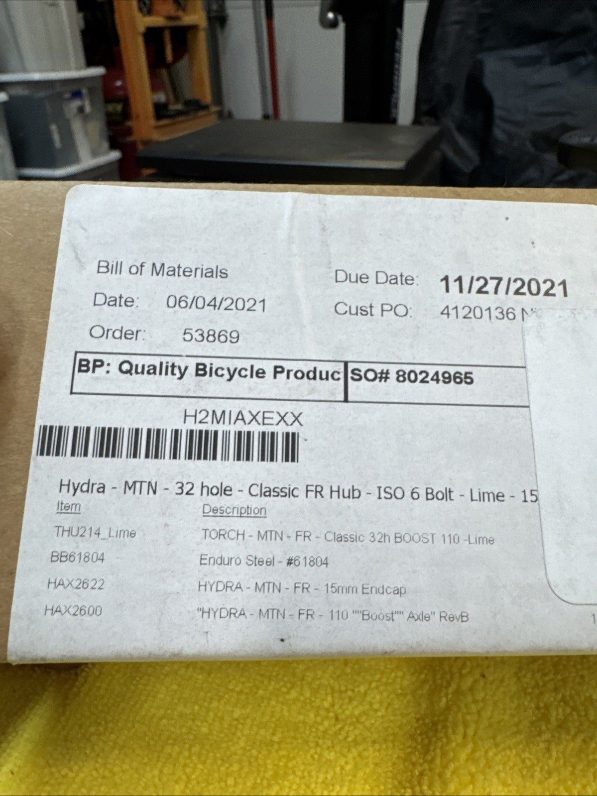 Industry Nine Hydra Classic Front Hub 6-Bolt 110x15mm Green