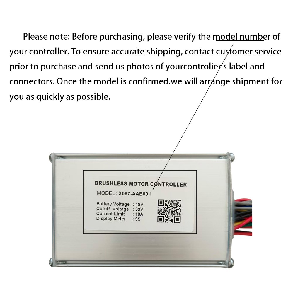 Brushless Motor Controller X087-AAB001 48V 18A Electric Bike Conversion Kit 5S