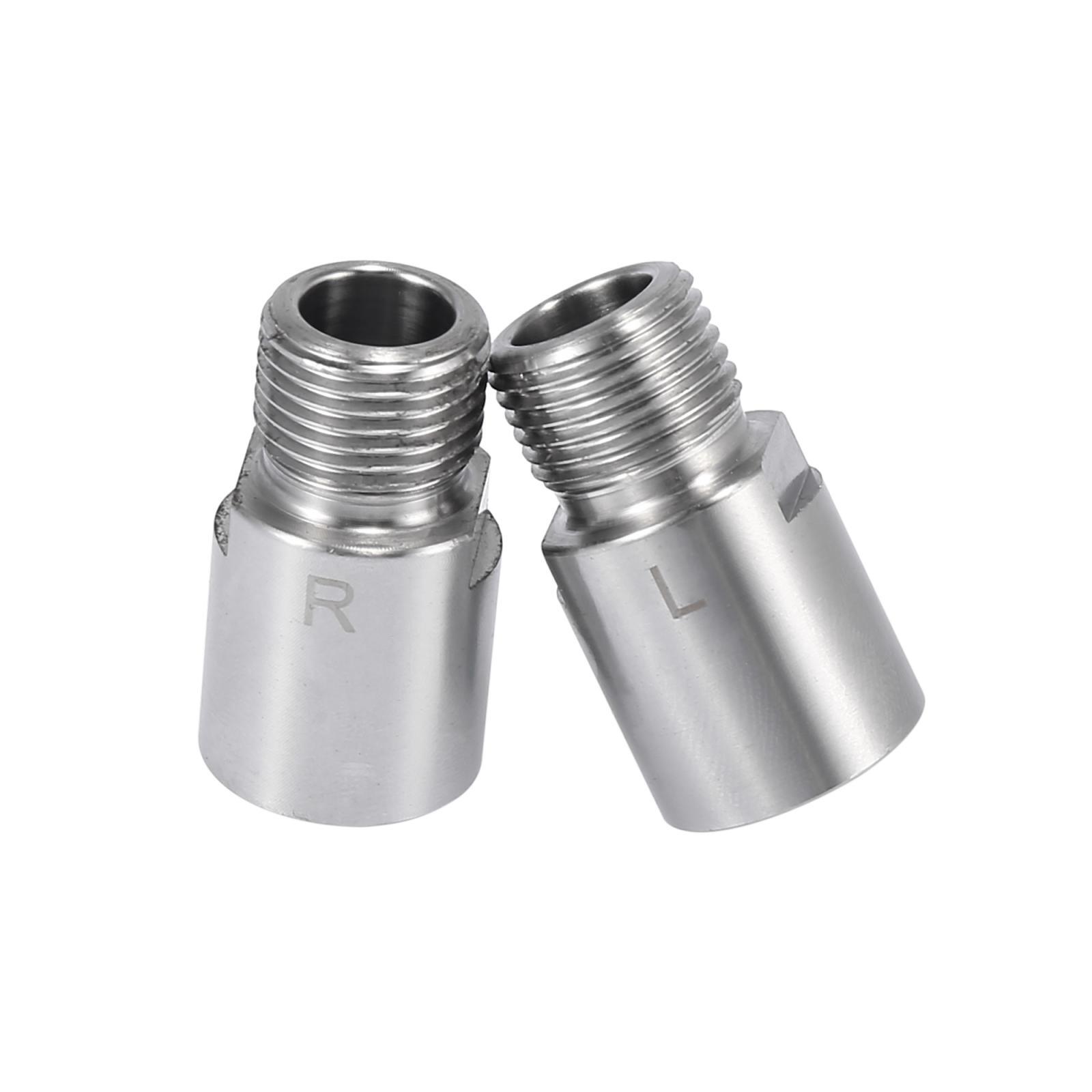 1 Pair Silver Tone Bicycle Pedal Extender Adapter 20mm for 9/16″ Cranks Bike