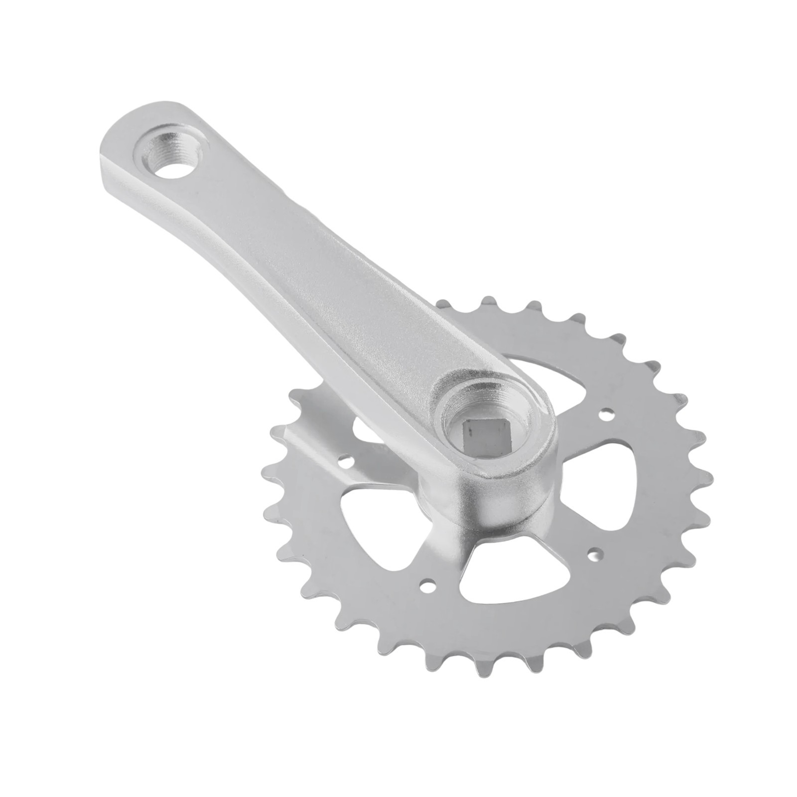28T 114mm Aluminum Crankset for Single For Speed and Fixie Bikes Square Hole BB