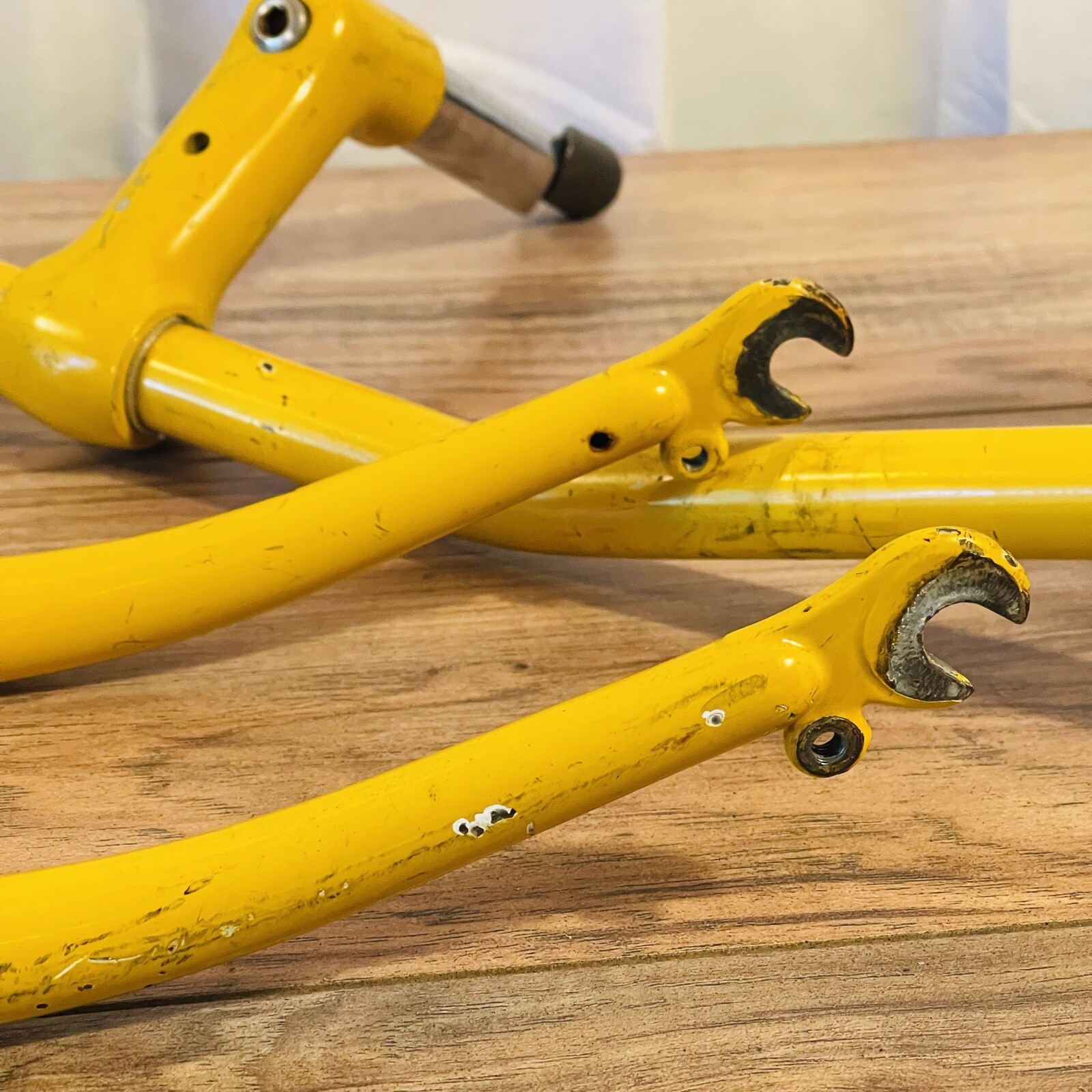Vintage 80s 1-inch Threaded Rigid MTB Fork 26 + Matching Quill Stem & Sweep Bars