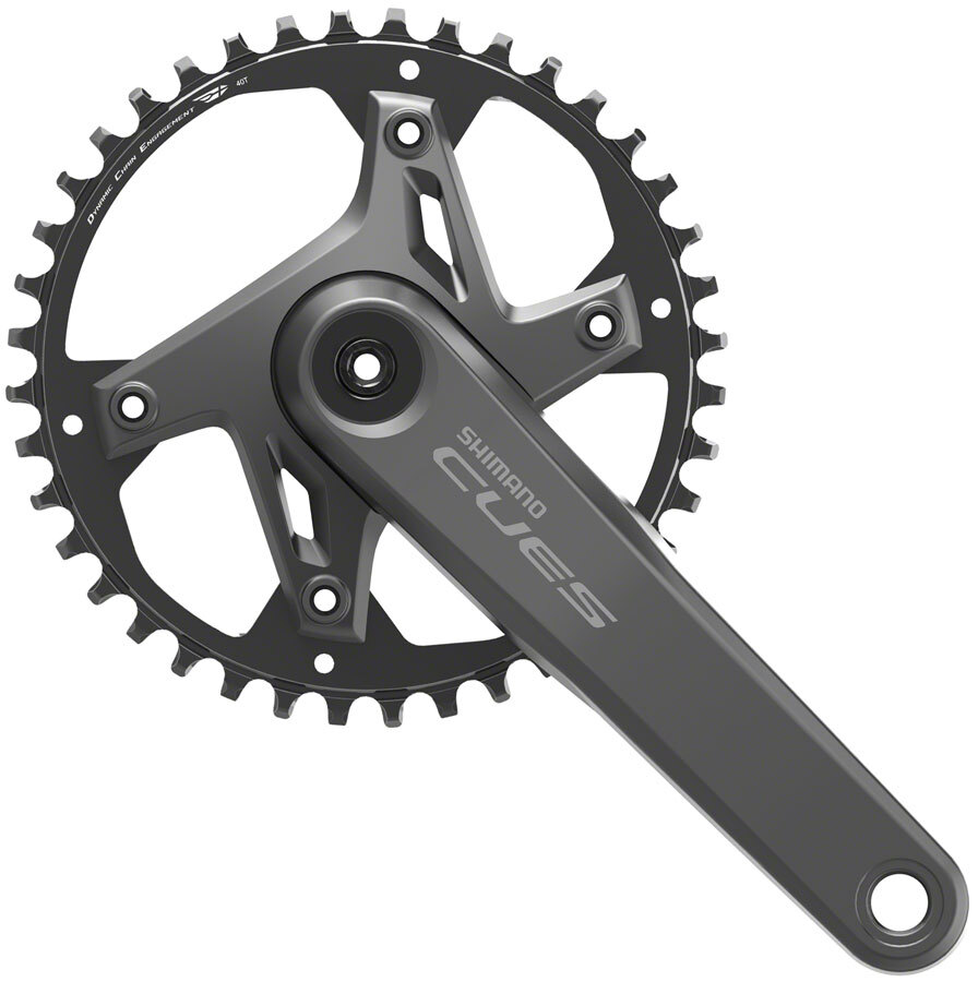 Shimano CUES FC-U6000-1 Crankset – 175mm, 9/10/11-Speed, 40t, Asymmetric 110 BCD