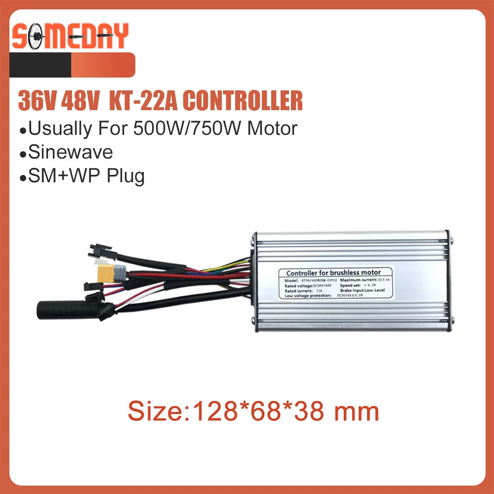 Electric Bike Controller 36V 48V 250W-1500W Brushless Controller with Light
