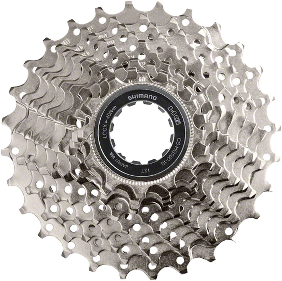 Shimano CS-HG500 Cassette – 10-Speed, 11-34t, Silver